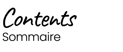 Contents Sommaire