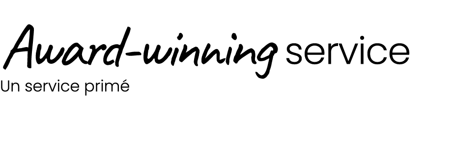 Award winning service Un service prim 