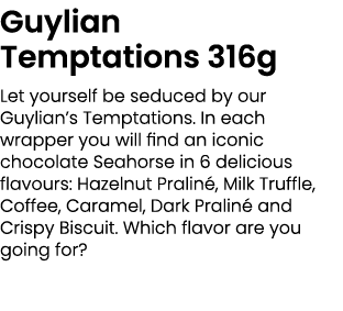 Guylian Temptations 316g Let yourself be seduced by our Guylian’s Temptations. In each wrapper you will find an iconi...