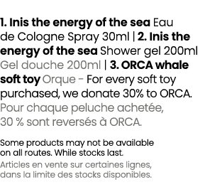  1. Inis the energy of the sea Eau de Cologne Spray 30ml | 2. Inis the energy of the sea Shower gel 200ml Gel douche ...