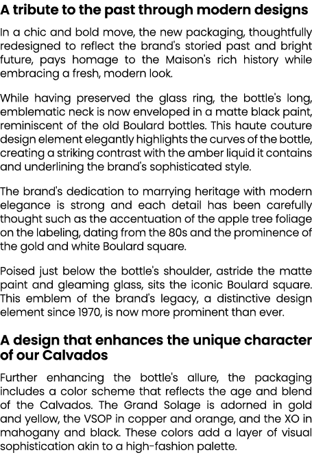 A tribute to the past through modern designs In a chic and bold move, the new packaging, thoughtfully redesigned to r...