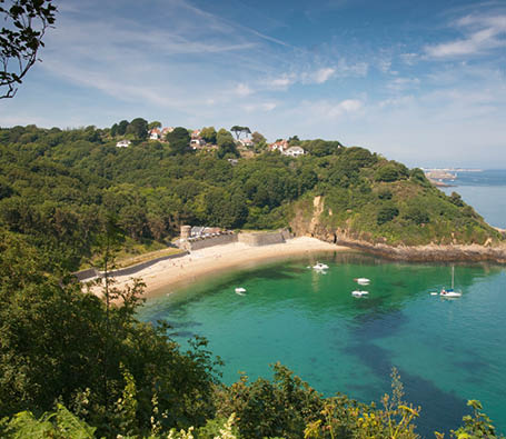view of Fermain Bay, Guernsey, Channel Islands, UK - 16th July 2013