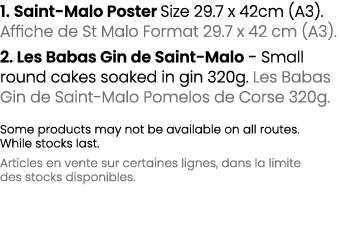1. Saint Malo Poster Size 29.7 x 42cm (A3). Affiche de St Malo Format 29.7 x 42 cm (A3). 2. Les Babas Gin de Saint Ma...