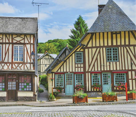 Saint Wandrille Rancon, France - june 22 2016 : the village centre